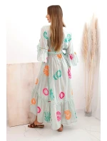 Dámský boho plášť s výšivkou mincovna