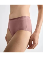 Dámské kalhotky GO Daily Cotton Midi 3P - BROWN - sv. hnědé 1141 - SLOGGI