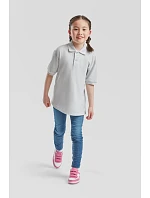 Fruit of the Loom Kids 65/35 Polo Dětské piqué polo 16.3417 heather grey Fruit of the Loom Kids 65/35 Polo Dětské piqué polo 16.3417 heather grey
