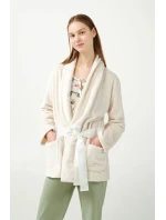Vamp - Béžový fleecový župan 21361 - Vamp