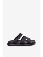 Gumové dámské pantofle s páskem černé Tavirae