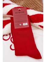 Pánské vánoční ponožky S Mikulášem Merry Christmas Červené