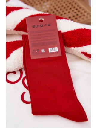 Pánské vánoční ponožky S Mikulášem Merry Christmas Červené