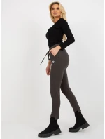 Teplákové kalhoty RV DR 8370.00 khaki barva