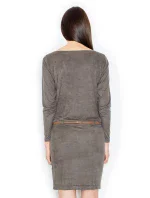 Šaty M452 olivově zelené - Figl Šaty M452 olivově zelené - Figl