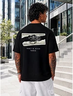 Pánské tričko oversize Money Is Never Tamed černé FashionStreet NX4013R Pánské tričko oversize Money Is Never Tamed černé FashionStreet NX4013R