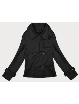 Černá bunda s podšívkou a s klopami (1802#-1) Černá bunda s podšívkou a s klopami (1802#-1)