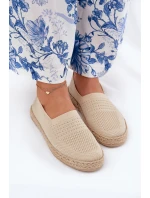 Dámské Espadrilky S Pletením Vinceza 13624 Béžové