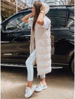 Dámská prošívaná vesta ELLA béžová FashionStreet TY3033