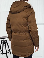 Pánská zimní bunda parka s kapucí béžová FashionStreet TX4965