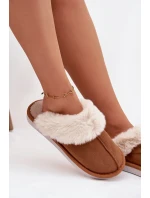 Ženské pantofle s kožešinou Camel Carisse Ženské pantofle s kožešinou Camel Carisse