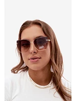 Bezrámové sluneční brýle typu Cat Eye s UV filtrem 400 hnědé