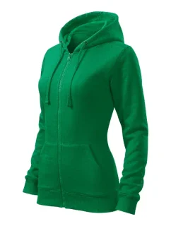 Trendy Zipper mikina dámská středně zelená