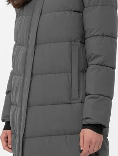 Dámský prošívaný kabát H4Z22-KUDP012-24S šedý - 4F