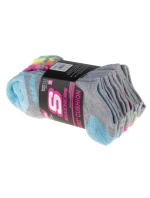 Skechers 6ks Dívčí froté no show S108265-GRY šedá 31-34