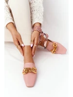 Dámské Nazouváky S řetízkem Růžové Call On Me Dámské Nazouváky S řetízkem Růžové Call On Me