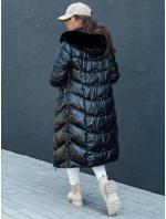 Dámská prošívaná zimní bunda CRYSTAL s kapucí černá FashionStreet TY4502