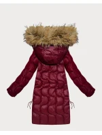 Dámská bunda ve vínové bordó barvě s ozdobným prošíváním J Style (5M3351-1) Dámská bunda ve vínové bordó barvě s ozdobným prošíváním J Style (5M3351-1)