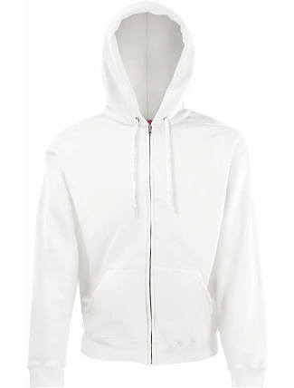 Fruit of the Loom Classic Hooded Sweat Jacket Mikina s kapucí 16.2062 white Fruit of the Loom Classic Hooded Sweat Jacket Mikina s kapucí 16.2062 white