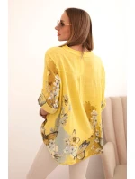 Dámská bavlněná košile na knoflík a kapsou kiwi