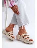 Vonné Dámské Žabky Na Nízkém Podpatku ZAXY NN285042 Bežové Vonné Dámské Žabky Na Nízkém Podpatku ZAXY NN285042 Bežové