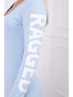 Šaty Ragged azurové
