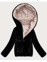 Nude-černá oboustranná dámská bunda pro přechodné období S'West (B8546-5101)