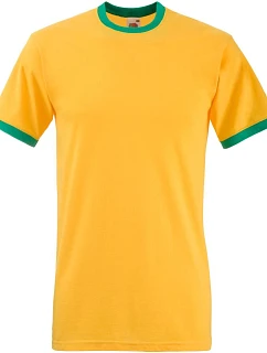 Fruit of the Loom Ringer T Racerback tričko 16.1168 sunflower/kelly green