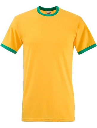 Fruit of the Loom Ringer T Racerback tričko 16.1168 sunflower/kelly green Fruit of the Loom Ringer T Racerback tričko 16.1168 sunflower/kelly green