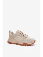 Dámské kožené tenisky Big Star OO274A315 Hi-Poly System béžové Dámské kožené tenisky Big Star OO274A315 Hi-Poly System béžové