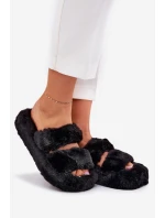 Dámské Kožené Pantofle Na Platformě Černé Talfedi