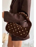 Kabelka Z Přírodního Semiše Se Zdobením Čokoládová Julisse