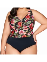 Dámské jednodílné plavky 60 black Floral - AVA