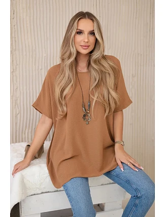 Oversized halenka s přívěskem Velbloud Oversized halenka s přívěskem Velbloud