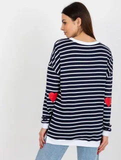 Dámská mikina LO BL LK 236 .27X bílá a tmavě modrá - FPrice