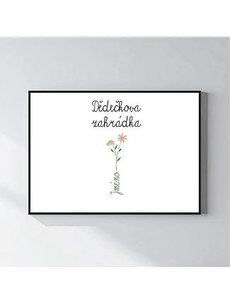 Personalizovaný magický fotoobraz v rámu - 50x70 - květinová zahrádka Personalizovaný magický fotoobraz v rámu - 50x70 - květinová zahrádka