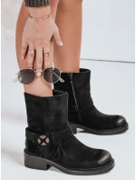 Dámské černé semišové kozačky FashionStreet ZY1097 Dámské černé semišové kozačky FashionStreet ZY1097