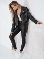 Trubkové kalhoty z ekokůže černé FashionStreet UY2764