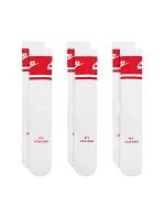 Nike Everyday Elevated Crew 3 páry bílých a červených ponožek IM7949 900 Nike Everyday Elevated Crew 3 páry bílých a červených ponožek IM7949 900