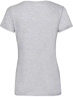 Fruit of the Loom Lady-Fit Valueweight V-Neck T Dámské tričko s výstřihem do V 16.1398 heather grey Fruit of the Loom Lady-Fit Valueweight V-Neck T Dámské tričko s výstřihem do V 16.1398 heather grey