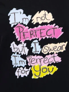 Halenka s potiskem Perfektní černá