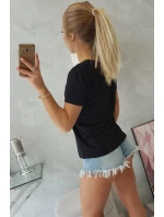 Dámská grafická halenka černá Dámská grafická halenka černá