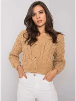 Dámský svetr D90031J90792A1 velbloudí barva