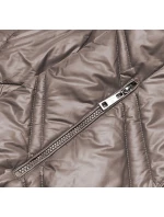 Dámská prošívaná bunda v barvě cappuccino (H-97-2)