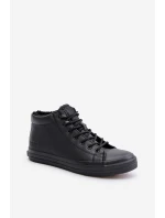 Mužské zateplené tenisky s zipem černé Big Star MM174012 Mužské zateplené tenisky s zipem černé Big Star MM174012