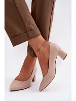 Lodičky na podpatku Sergio Leone PB413 Krémová Růžová