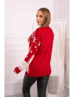 Vánoční svetr se Santa Clausem červený