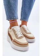 Dámské tenisky na platformě béžové Redala