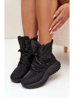 Dámské Sněhule Na Zip Big Star SS274059 Černé Dámské Sněhule Na Zip Big Star SS274059 Černé