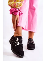 Dámské Polobotky Se Sponami Lu Boo Černé